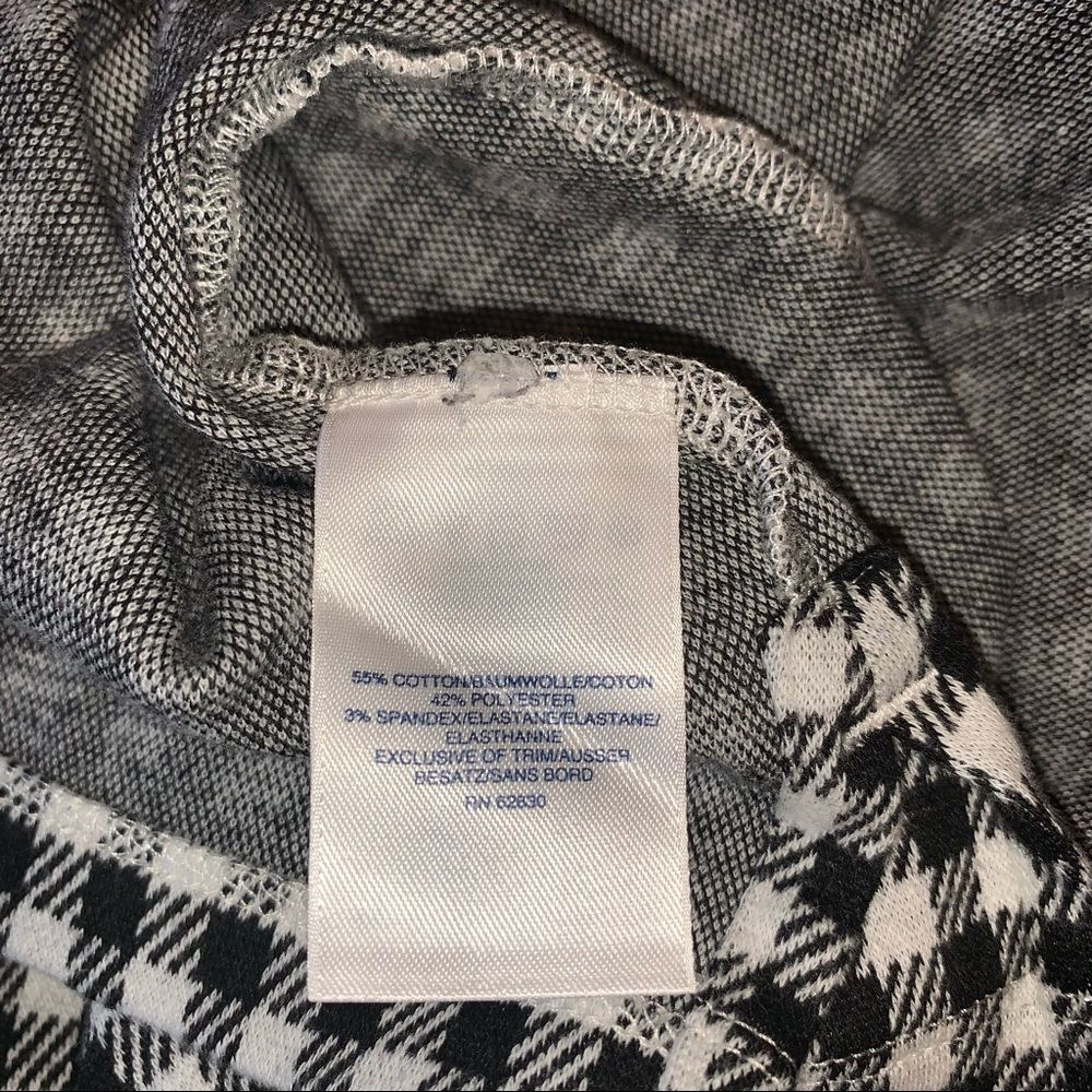 Lands’ End Black White Checked Pattern Shirtwaist… - image 5